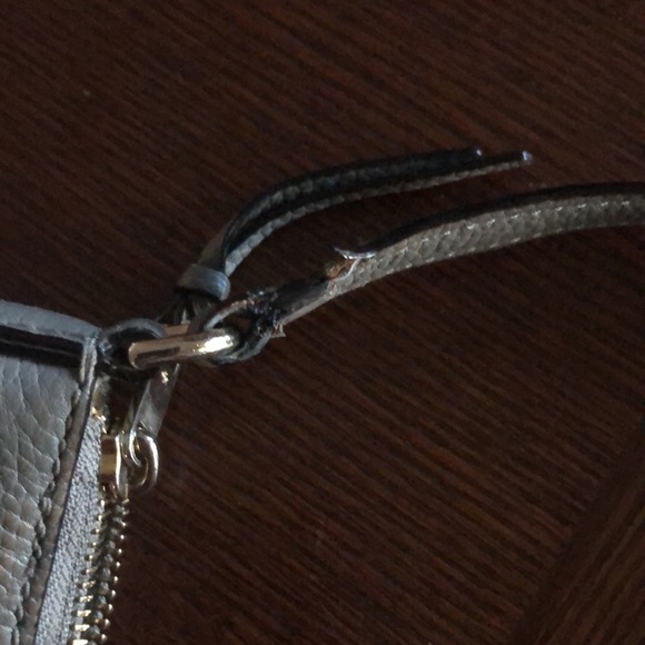 Kate Spade Heather Gray Pebbled Leather Gusset Jackson Crossbody Purse - Picture 15 of 15